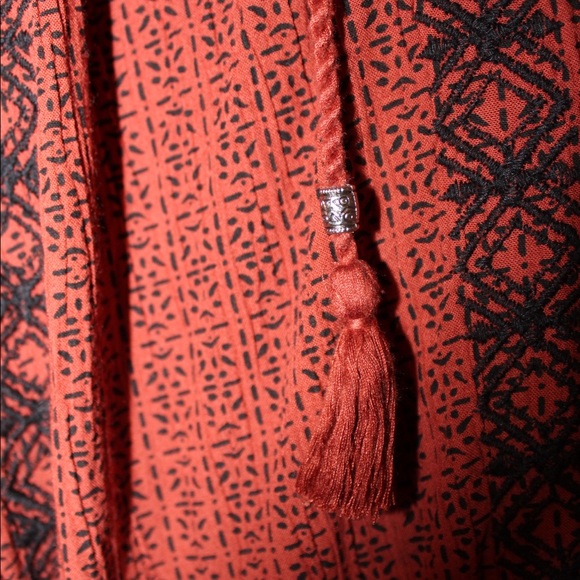 Red Patterned Tank Dress - Picture 3 of 4